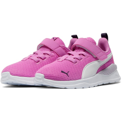 PUMA Anzarun Lite AC PS Kinder Sneaker mit Klettverschluss 49 - mauve pop/puma white/deep plum 34