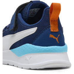 PUMA Anzarun Lite AC PS Kinder Sneaker mit Klettverschluss 48 - blue jewel/puma white/vermillion 31