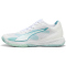 PUMA Accelerate Turbo 4 W+ Game On Handballschuhe Damen 02 - PUMA white/baltic sea blue/fresh water 35.5