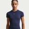 NIKE One Fitted Dri-FIT T-Shirt Damen 410 - midnight navy/white XS