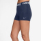NIKE Pro Mid-Waist kurze Leggings Damen 410 - midnight navy/white XS
