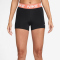 NIKE Pro Mid-Waist kurze Leggings Damen 013 - black/crimson bliss/white XXS