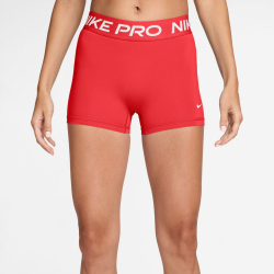 NIKE Pro Mid-Waist kurze Leggings Damen 696 - lt crimson/white M