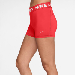 NIKE Pro Mid-Waist kurze Leggings Damen 696 - lt crimson/white M