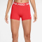 NIKE Pro Mid-Waist kurze Leggings Damen 696 - lt crimson/white M