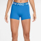 NIKE Pro Mid-Waist kurze Leggings Damen 435 - lt photo blue/white XS