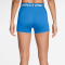 NIKE Pro Mid-Waist kurze Leggings Damen 435 - lt photo blue/white XS