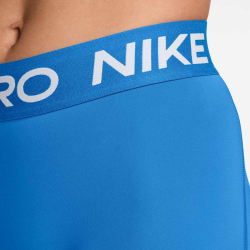 NIKE Pro Mid-Waist kurze Leggings Damen 435 - lt photo blue/white M