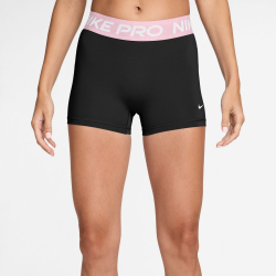 NIKE Pro Mid-Waist kurze Leggings Damen 013 - black/pink foam/white M