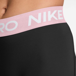 NIKE Pro Mid-Waist kurze Leggings Damen 013 - black/pink foam/white M