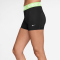 NIKE Pro Mid-Waist kurze Leggings Damen 011 - black/barely volt/white M