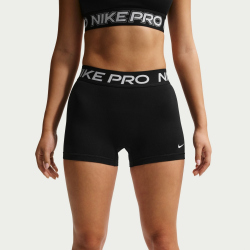 NIKE Pro Mid-Waist kurze Leggings Damen 010 - black/white XS