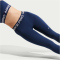 NIKE Pro Mid-Waist Leggings Damen 410 - midnight navy/white XXS