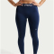NIKE Pro Mid-Waist Leggings Damen 410 - midnight navy/white S