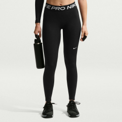 NIKE Pro Mid-Waist Leggings Damen 010 - black/white S