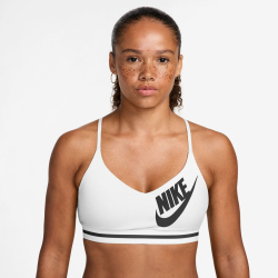 NIKE Indy Light-Support Sport-BH Damen 100 - white/white/black/black XL