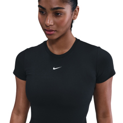 NIKE One T-Shirt Damen 010 - black/white XL