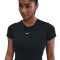NIKE One T-Shirt Damen 010 - black/white XL