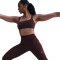 NIKE One High-Waist Leggings Damen 652 - burgundy crush/white S