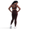 NIKE One High-Waist Leggings Damen 652 - burgundy crush/white S