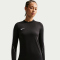 NIKE Strike Dri-FIT langarm Crew Neck Fußball Trainingsshirt Damen 010 - black/white/white/white XS