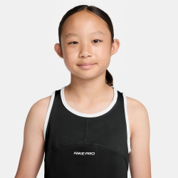 NIKE Pro Training Dri-FIT Tanktop Mädchen 010 - black/white/white S (128-137 cm)