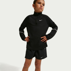 NIKE Miler Dri-FIT Laufshorts Kinder 010 - black/black/reflective silv S (128-137 cm)
