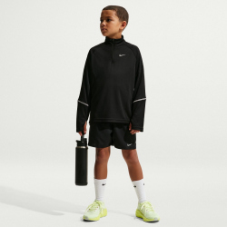 NIKE Miler Dri-FIT 1/2-Zip Trainingsshirt Kinder 010 - black/reflective silv L (147-158 cm)