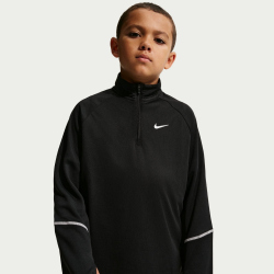 NIKE Miler Dri-FIT 1/2-Zip Trainingsshirt Kinder 010 - black/reflective silv L (147-158 cm)