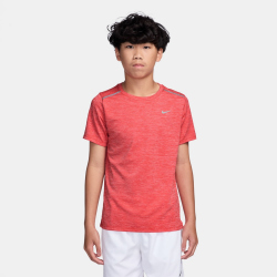 NIKE Miler Dri-FIT Trainingsshirt Kinder 696 - lt crimson/team crimson/reflective silv XS (122-128 cm)