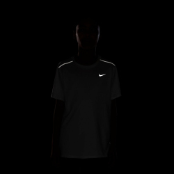 NIKE Miler Dri-FIT Trainingsshirt Kinder 100 - white/white/htr/reflective silv L (147-158 cm)