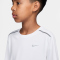 NIKE Miler Dri-FIT Trainingsshirt Kinder 100 - white/white/htr/reflective silv L (147-158 cm)