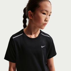 NIKE Miler Dri-FIT Trainingsshirt Kinder 010 - black/reflective silv L (147-158 cm)