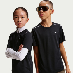NIKE Miler Dri-FIT Trainingsshirt Kinder 010 - black/reflective silv L (147-158 cm)