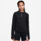 NIKE Pro Dri-FIT 1/2-Zip Trainingsshirt Mädchen 010 - black/black/white XS (122-128 cm)
