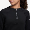 NIKE Pro Dri-FIT 1/2-Zip Trainingsshirt Mädchen 010 - black/black/white XS (122-128 cm)