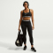 NIKE Pro Light-Support Sport-BH Damen 010 - black/white/metallic silver S