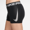 NIKE Pro Mid-Waist kurze Leggings Damen 010 - black/white/metallic silver XXS