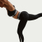 NIKE Pro Mid-Waist 7/8-Leggings Damen 010 - black/white/white XXL