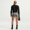 NIKE Pro Dri-FIT French Terry Sweatshirt Damen 010 - black/metallic silver/white XXL