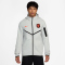 NIKE Niederlande Tech Fleece Windrunnner Kapuzenjacke Herren 025 - photon dust/hyper crimson S