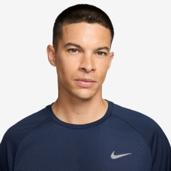 NIKE Stride Dri-FIT ADV kurzarm Laufshirt Herren 410 - midnight navy/reflective silv S
