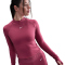 NIKE Pro Dri-FIT Warm Langarmshirt Damen 634 - sweet beet/white XXL