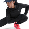 NIKE Swift Therma-FIT Turtle Neck langarm Laufshirt Damen 010 - black/reflective silv L