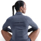 NIKE Tempo Dri-FIT 1/2-Zip Laufshirt Damen 410 - midnight navy/htr/reflective silv L