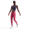 NIKE Pro Mid-Waist Leggings Damen 634 - sweet beet/white S