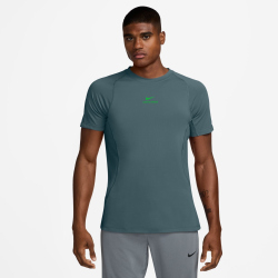 NIKE Pro Training Dri-FIT kurzarm Trainingsshirt Herren 382 - mineral slate/green strike XXL
