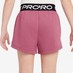 NIKE Pro Fleece Dri-FIT Shorts Mädchen 641 - peony/peony/black/white S (128-137 cm)