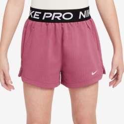 NIKE Pro Fleece Dri-FIT Shorts Mädchen 641 - peony/peony/black/white XL (156-166 cm)