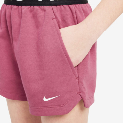 NIKE Pro Fleece Dri-FIT Shorts Mädchen 641 - peony/peony/black/white XL (156-166 cm)